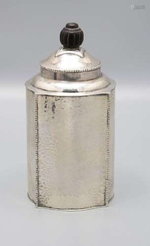 Art Déco Teedose / A silver Art Deco tea caddy, Christian F....