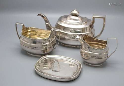 4 teiliges Teeset / A Sterling silver tea set, Duncan Urquha...