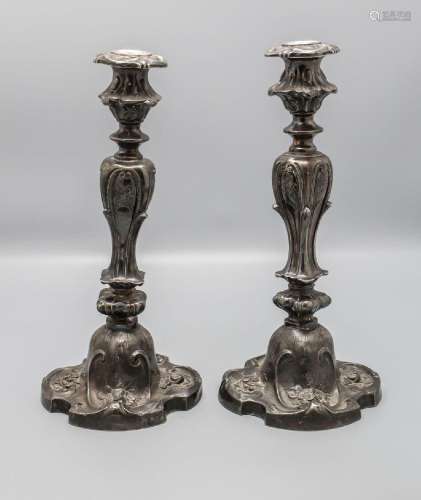 Paar Silberleuchter / A pair of silver candlesticks, Martial...
