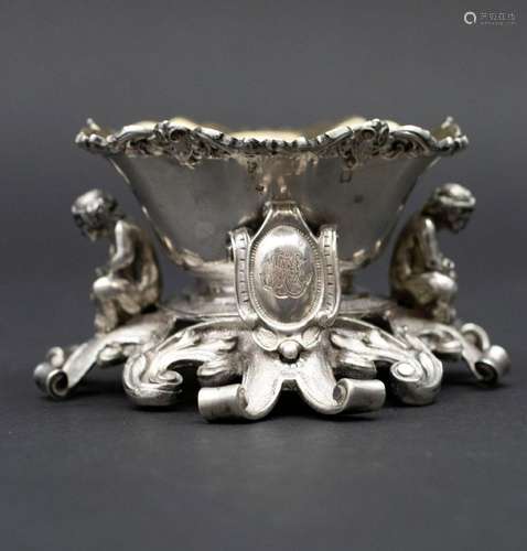 Napoleon III Saliere / Gewürzschälchen / A silver open salt ...