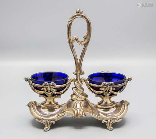 Doppelsaliere / A silver double open salt cellar, Debain &am...