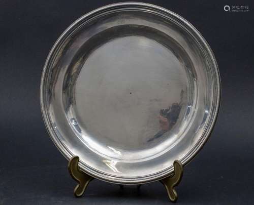 Runde Platte / A silver tray, Antoine Boulier, Paris, 1786