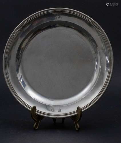 Runde Platte / A silver tray, Désiré Mousset, Paris, um 1865