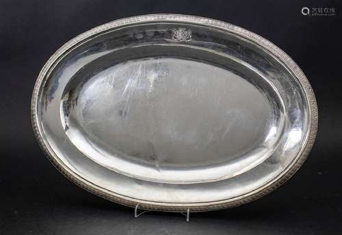 Ovale Platte / A large oval silver tray, Frankreich, 19. Jh.