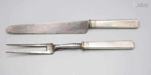 Tranchierbesteck / A 2-piece carving set, Schwerin, um 1840