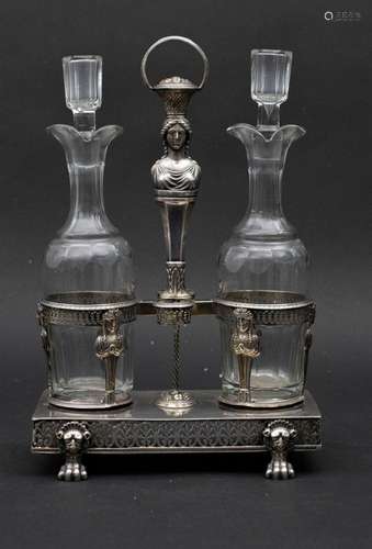 Empire-Menage / A silver cruet stand, Paris, 1803-1809