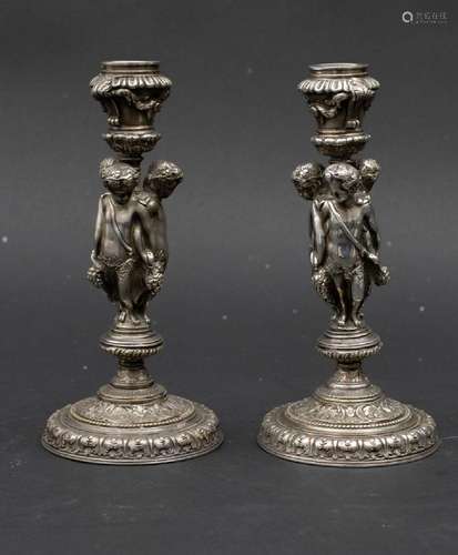 Paar figürliche Leuchter / A pair of figural candle holders,...