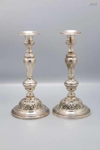 Paar Kerzenleuchter / A pair of silver candlesticks, Carrera...