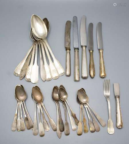 Konvolut Silberbesteck / Various pieces of silver cutlery, 1...