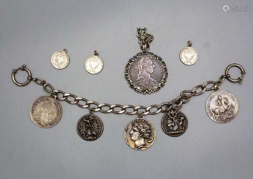 Münzkette / A chain with coins, 19.-20. Jh.