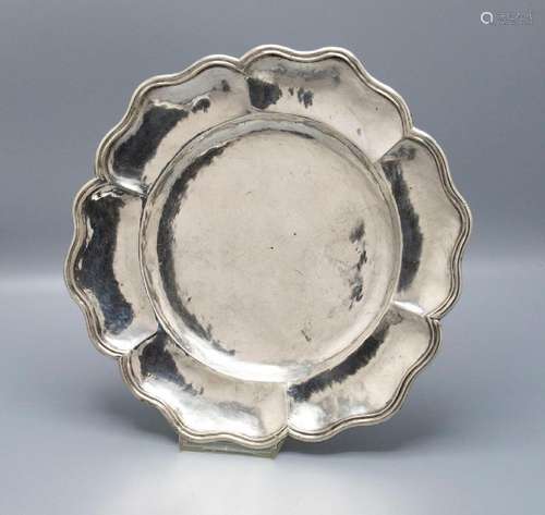 Barock Teller / A Baroque silver plate, wohl Südamerika, 18....