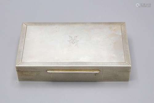 Zigarrendose / A Sterling silver cigar box, um 1930