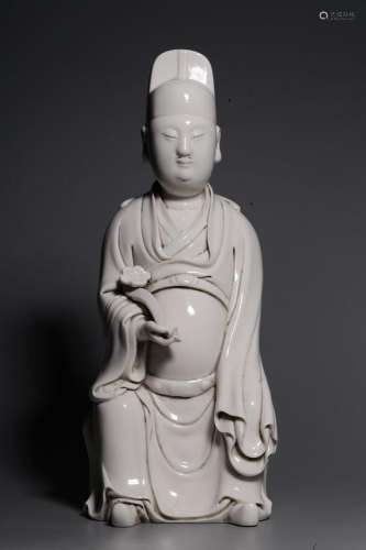 "He Chaozong" Dehua Wenchang Xingjun seated statue