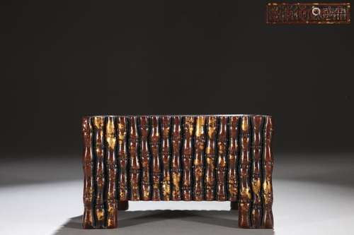 Copper Embossed Golden Sprinkle Gold Bamboo Festival Square ...