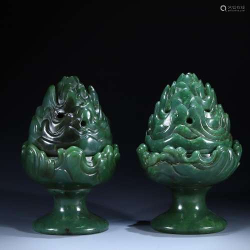 Hetian jade pair jasper smoker