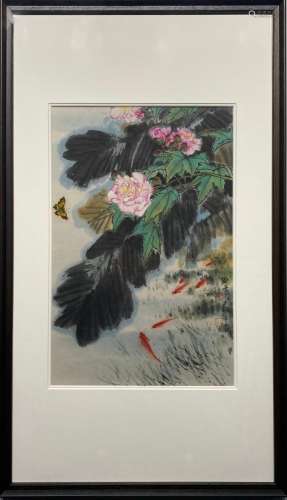 Tian Shiguang Hibiscus Fishing Fun Picture