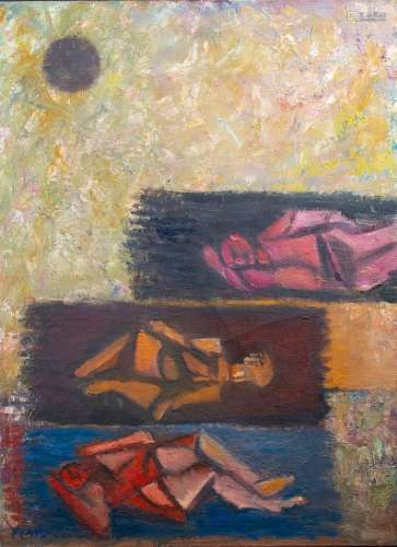 David MESSER (1912-1998), 'Sonnenbadende' / 'Sunbathing ones...
