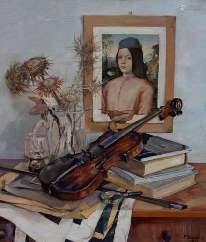 Rakhil Veniaminovna KOGAN (1912-1975), Stillleben mit Geige ...