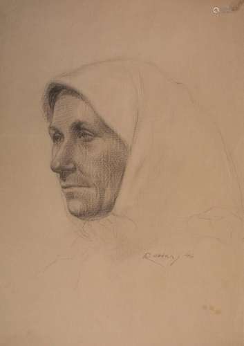 Rosina SMULLYAN (1875-1961), Frauenkopfstudie / Study of a w...