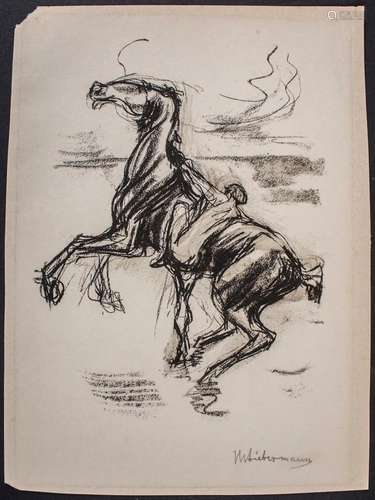 Max LIEBERMANN (1847-1935), 'Knabe und Ross' / 'Boy and hors...