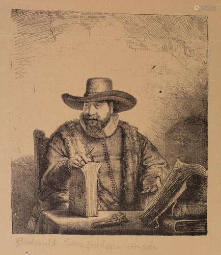 REMBRANDT (1606-1669), 'Cornelis Claesz. Anslo', um 1910