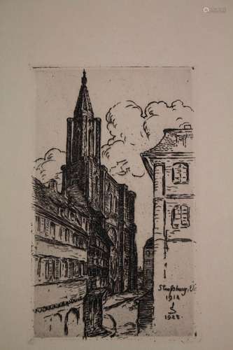 Josef SATTLER (1867-1931), Konvolut Straßburg Ansichten, nac...