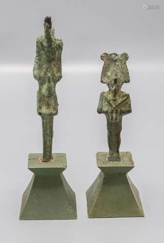 Bronzefiguren 'Osiris' und 'Amulett Doppelfigur', Spätzeit, ...