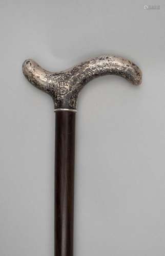 Gehstock mit Silbergriff / A cane with a silver handle, deut...