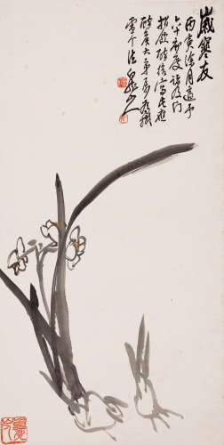 王一亭（1867-1938）岁寒友 1926年作 设色纸本 立轴