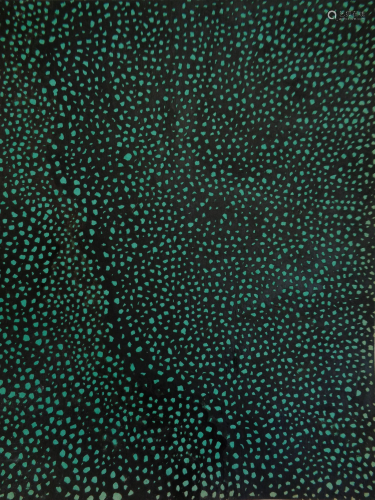 YAYOI KUSAMA JAPANESE INFINITY NETS INK DRAWING ON PAPER