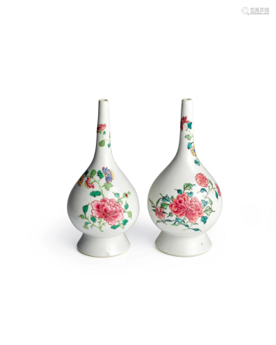 A RARE PAIR OF FAMILLE ROSE WATER SPRINKLERS Yongzheng perio...