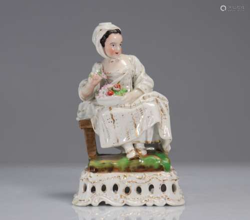 JACOB-PETIT (1796-1868) Enfant en porcelaine<br />
Poids: 93...