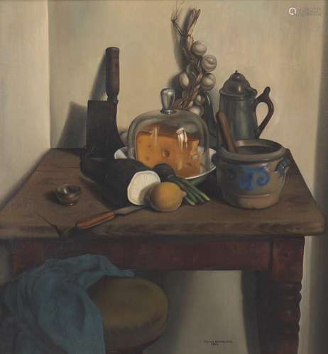 Pieter NOMBLUEZ (1923) Huile sur toile "nature morte&qu...