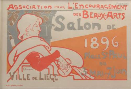 Emile BERCHMANS (1867-1947) , Estampe , affiche couleur , Im...