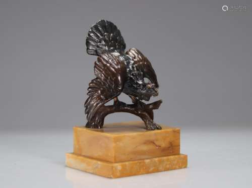 Bronze polychrome "grand tétras" Vienne<br />
Poid...