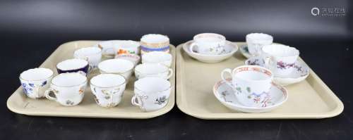 Grouping of Meissen Cups, Saucers, Etc.