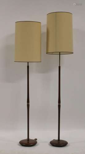 A Midcentury Matched Pair Of Floor Lamps.
