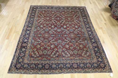 Antique And Finely Hand Woven Carpet.