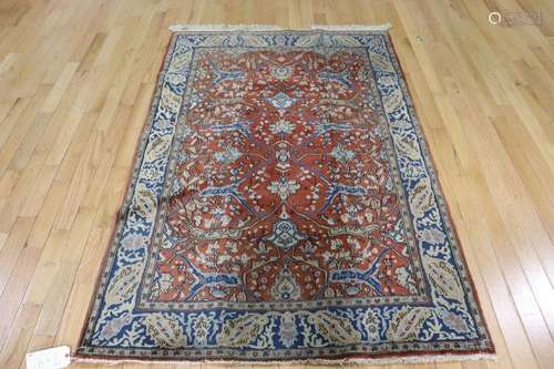 Vintage And Finely Hand Woven Carpet.