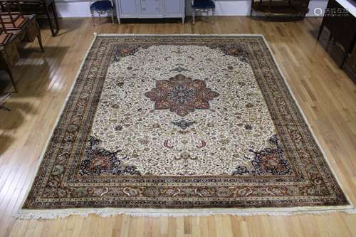 Vintage And Finely Hand Woven Carpet.