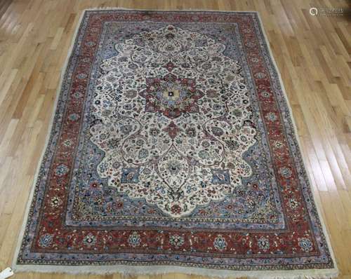 Vintage And Finely Hand Woven Carpet.