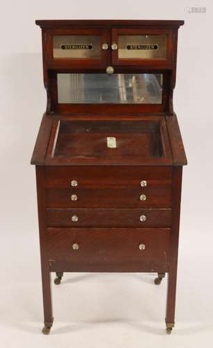 Antique Oak Dental Cabinet.