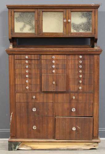 Antique Walnut Dentists Cabinet.