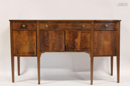 Antique Mahogany Inlaid Sideboard.