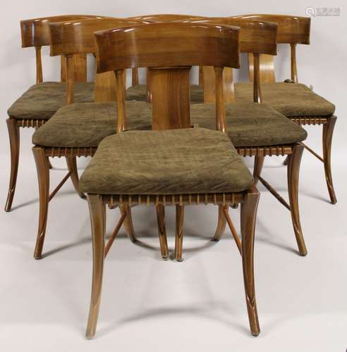 After T.H. Robsjohn-Gibbings 6 Klismos Chairs