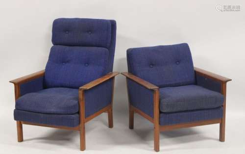 2 Midcentury Modern Upholstered Chairs.