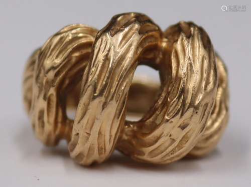 JEWELRY. Signed B&F Chunky 14kt Gold Ring.