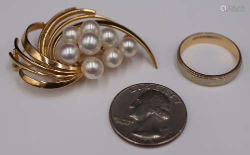 JEWELRY. 14kt Gold Jewelry Including Mikimoto.