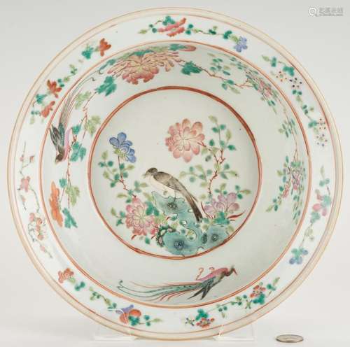 CHINESE EXPORT FAMILLE ROSE PORCELAIN BASIN