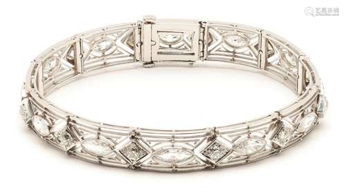 ART DECO PLATINUM & DIAMOND BRACELET